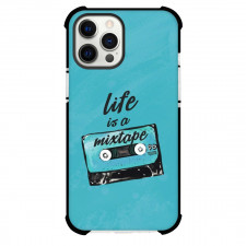 Pop Art Pattern Case For iPhone Samsung Galaxy Pixel OnePlus Vivo Xiaomi Asus Sony Motorola Nokia - Life is A Mixtape Blue Background