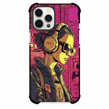 Pop Art Pattern Case For iPhone Samsung Galaxy Pixel OnePlus Vivo Xiaomi Asus Sony Motorola Nokia - Manbun Headset Side Portrait