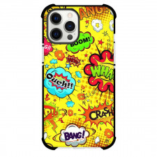 Pop Art Pattern Case For iPhone Samsung Galaxy Pixel OnePlus Vivo Xiaomi Asus Sony Motorola Nokia - Ouch Boom Whan Expressions Yellow Background