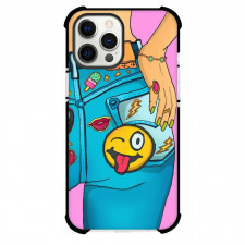 Pop Art Pattern Case For iPhone Samsung Galaxy Pixel OnePlus Vivo Xiaomi Asus Sony Motorola Nokia - Pants Stitched with Smiley Stickers