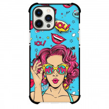 Pop Art Pattern Case For iPhone Samsung Galaxy Pixel OnePlus Vivo Xiaomi Asus Sony Motorola Nokia - Red Head Wow Shades