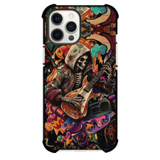 Pop Art Pattern Case For iPhone Samsung Galaxy Pixel OnePlus Vivo Xiaomi Asus Sony Motorola Nokia - Skeleton Hoodie Playing Guitar