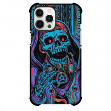 Pop Art Pattern Case For iPhone Samsung Galaxy Pixel OnePlus Vivo Xiaomi Asus Sony Motorola Nokia - Skull in a Hoodie with Gas Mask Blue Hues