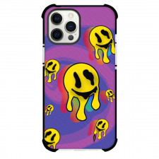 Pop Art Pattern Case For iPhone Samsung Galaxy Pixel OnePlus Vivo Xiaomi Asus Sony Motorola Nokia - Smiley Melting Purple Blue Background