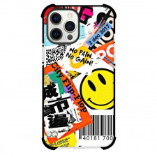 Pop Art Pattern Case For iPhone Samsung Galaxy Pixel OnePlus Vivo Xiaomi Asus Sony Motorola Nokia - Smiley No Pain No Gain Barcode