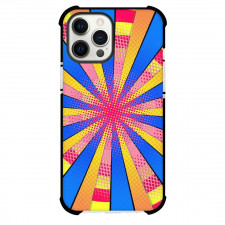 Pop Art Pattern Case For iPhone Samsung Galaxy Pixel OnePlus Vivo Xiaomi Asus Sony Motorola Nokia - Sunburst Comic Blue Pink and Yellow