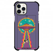 Pop Art Pattern Case For iPhone Samsung Galaxy Pixel OnePlus Vivo Xiaomi Asus Sony Motorola Nokia - UFO Abducting Cow Illustration
