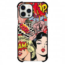 Pop Art Pattern Case For iPhone Samsung Galaxy Pixel OnePlus Vivo Xiaomi Asus Sony Motorola Nokia - Woman Kiss Pose Hand with Cigarette