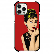 Pop Art Pattern Case For iPhone Samsung Galaxy Pixel OnePlus Vivo Xiaomi Asus Sony Motorola Nokia - Woman Putting Liptint On Red Background
