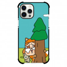 Pop Mart Cry Baby For iPhone Samsung Galaxy Pixel OnePlus Vivo Xiaomi Asus Sony Motorola Nokia - Cry Baby Peeking Behind Tree Illustration