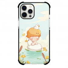 Pop Mart Dimoo For iPhone Samsung Galaxy Pixel OnePlus Vivo Xiaomi Asus Sony Motorola Nokia - Dimoo Floating In Pond Illustration