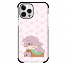 Pop Mart Dimoo For iPhone Samsung Galaxy Pixel OnePlus Vivo Xiaomi Asus Sony Motorola Nokia - Dimoo Koala Pawprint Pattern Art Background
