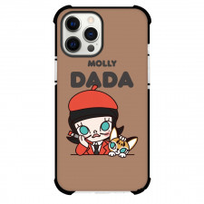 Pop Mart Molly For iPhone Samsung Galaxy Pixel OnePlus Vivo Xiaomi Asus Sony Motorola Nokia - Molly Dada Avatar Brown Background
