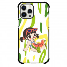 Pop Mart Molly For iPhone Samsung Galaxy Pixel OnePlus Vivo Xiaomi Asus Sony Motorola Nokia - Molly Eating Watermelon Illustration