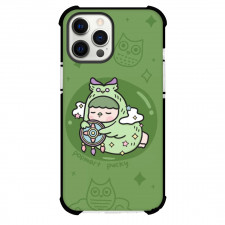 Pop Mart Pucky For iPhone Samsung Galaxy Pixel OnePlus Vivo Xiaomi Asus Sony Motorola Nokia - Pucky Portrait Green Pattern Art Background