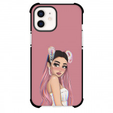 Ariana Grande Phone Case For iPhone Samsung Galaxy Pixel OnePlus Vivo Xiaomi Asus Sony Motorola Nokia - Ariana Grande Cute Cartoon Art On Pink Background