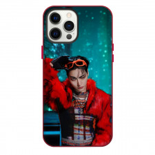 ATEEZ Seonghwa Phone Case For iPhone Samsung Galaxy Pixel OnePlus Vivo Xiaomi Asus Sony Motorola Nokia - Seonghwa Red Faux Fur Jacket Portrait Poster