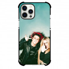 Avril Lavigne Phone Case For iPhone Samsung Galaxy Pixel OnePlus Vivo Xiaomi Asus Sony Motorola Nokia - Avril Lavigne And Youngblud Portrait Blue Background