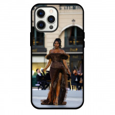 Aya Nakamura Phone Case For iPhone Samsung Galaxy Pixel OnePlus Vivo Xiaomi Asus Sony Motorola Nokia - Aya Nakamura Portrait Wearing Brown Dress