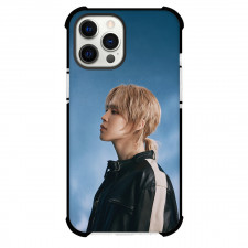 BTS Jimin Phone Case For iPhone Samsung Galaxy Pixel OnePlus Vivo Xiaomi Asus Sony Motorola Nokia - Jimin Side Portrait On Blue Background