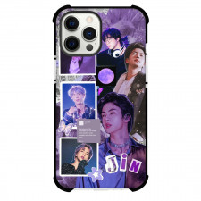 BTS Jin Phone Case For iPhone Samsung Galaxy Pixel OnePlus Vivo Xiaomi Asus Sony Motorola Nokia - Jin Purple Collage Poster