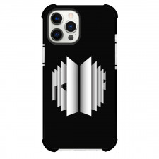 BTS Phone Case For iPhone Samsung Galaxy Pixel OnePlus Vivo Xiaomi Asus Sony Motorola Nokia - BTS Proof Album Silver Logo On Black Background
