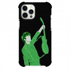 Billie Joe Armstrong Phone Case For iPhone Samsung Galaxy Pixel OnePlus Vivo Xiaomi Asus Sony Motorola Nokia - Billie Joe Armstrong Green Minimalist Art On Black Background