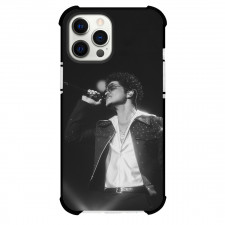 Bruno Mars Phone Case For iPhone Samsung Galaxy Pixel OnePlus Vivo Xiaomi Asus Sony Motorola Nokia - Bruno Mars Singing Grayscale Poster