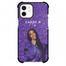 Cardi B Phone Case For iPhone Samsung Galaxy Pixel OnePlus Vivo Xiaomi Asus Sony Motorola Nokia - Cardi B Purple Glitter Portrait Poster