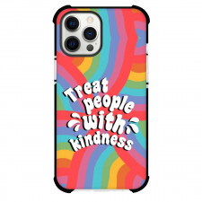Harry Style Phone Case For iPhone And Samsung Galaxy - Harry Style Treat People With Kindness Poster Rainbow Background