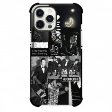 Joe Jonas Phone Case For iPhone Samsung Galaxy Pixel OnePlus Vivo Xiaomi Asus Sony Motorola Nokia - Joe Jonas Jonas Brothers Background Grayscale Poster