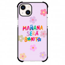 Karol G Phone Case For iPhone Samsung Galaxy Pixel OnePlus Vivo Xiaomi Asus Sony Motorola Nokia - Karol G Manana Sea Bonito Logo On Pink Floral Background