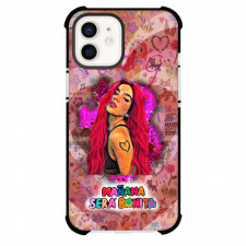 Karol G Phone Case For iPhone Samsung Galaxy Pixel OnePlus Vivo Xiaomi Asus Sony Motorola Nokia - Karol G Side Portrait Illustration Art On Manana Sera Bonito Background