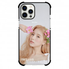 Loona Phone Case For iPhone Samsung Galaxy Pixel OnePlus Vivo Xiaomi Asus Sony Motorola Nokia - Loona Heejin Portrait Wearing Pink Flower White Background