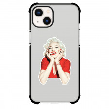 Madonna Phone Case For iPhone Samsung Galaxy Pixel OnePlus Vivo Xiaomi Asus Sony Motorola Nokia - Madonna Wears Red Costume And Smiling Sticker