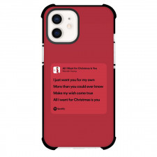 Mariah Carey Phone Case For iPhone Samsung Galaxy Pixel OnePlus Vivo Xiaomi Asus Sony Motorola Nokia - Mariah Carey All I Want For Christmas Lyrics Spotify Playlist Red Background