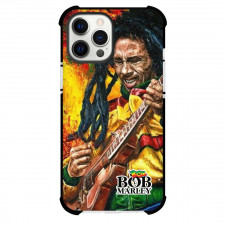 Bob Marley Phone Case For iPhone and Samsung Galaxy Devices - Bob Marley Portrait Playing The Guitar Painting