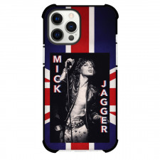 Mick Jagger Phone Case For iPhone Samsung Galaxy Pixel OnePlus Vivo Xiaomi Asus Sony Motorola Nokia - Mick Jagger Portrait UK Flag Background