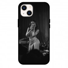 Muni Long Phone Case For iPhone Samsung Galaxy Pixel OnePlus Vivo Xiaomi Asus Sony Motorola Nokia - Muni Long Singing On The Stage Grayscale Poster