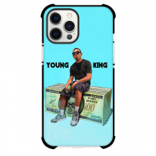 Myke Towers Phone Case For iPhone Samsung Galaxy Pixel OnePlus Vivo Xiaomi Asus Sony Motorola Nokia - Myke Towers Young King Sitting On Money Illustration Art