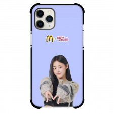 NewJeans Phone Case For iPhone Samsung Galaxy Pixel OnePlus Vivo Xiaomi Asus Sony Motorola Nokia - NewJeans Mcdonalds Minji Portrait On Blue Poster