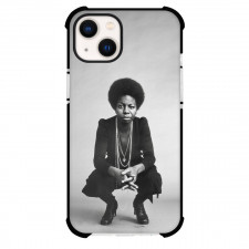 Nina Simone Phone Case For iPhone Samsung Galaxy Pixel OnePlus Vivo Xiaomi Asus Sony Motorola Nokia - Nina Simone Sitting Grayscale Poster