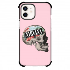 Nirvana Phone Case For iPhone Samsung Galaxy Pixel OnePlus Vivo Xiaomi Asus Sony Motorola Nokia - Nirvana Grey Skull On Pink Background