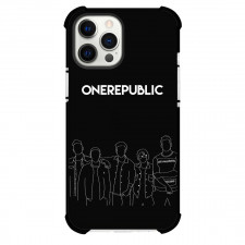 One Republic Phone Case For iPhone Samsung Galaxy Pixel OnePlus Vivo Xiaomi Asus Sony Motorola Nokia - One Republic Group Line Art On Black Background