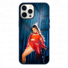Rosalia Phone Case For iPhone Samsung Galaxy Pixel OnePlus Vivo Xiaomi Asus Sony Motorola Nokia - Rosalia Singing Pose Blue Background