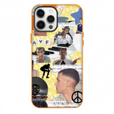Stromae Phone Case For iPhone Samsung Galaxy Pixel OnePlus Vivo Xiaomi Asus Sony Motorola Nokia - Stromae Side Profile Yellow Background Collage Poster