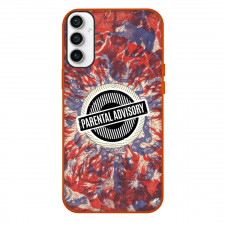 Tame Impala Phone Case For iPhone Samsung Galaxy Pixel OnePlus Vivo Xiaomi Asus Sony Motorola Nokia - Tame Impala Parental Advisory Logo on Vintage Red and Blue Halftone Zodiac Star Map Background