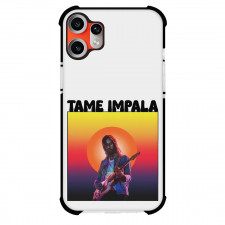 Tame Impala Phone Case For iPhone Samsung Galaxy Pixel OnePlus Vivo Xiaomi Asus Sony Motorola Nokia - Tame Impala Retro Style Poster Kevin Parker Playing Guitar Sun White Background