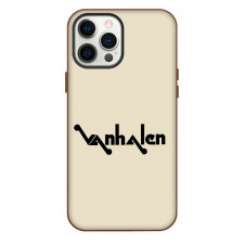 Van Halen Phone Case For iPhone Samsung Galaxy Pixel OnePlus Vivo Xiaomi Asus Sony Motorola Nokia - Wordmark Logo Typography In Beige Background