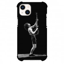 ACDC Angus Young Phone Case For iPhone Samsung Galaxy Pixel OnePlus Vivo Xiaomi Asus Sony Motorola Nokia - ACDC Angus Young Playing Guitar On Stage Grayscale Poster